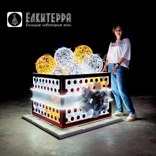 Подарок набор елочных игрушек светодиодная новогодняя фигура